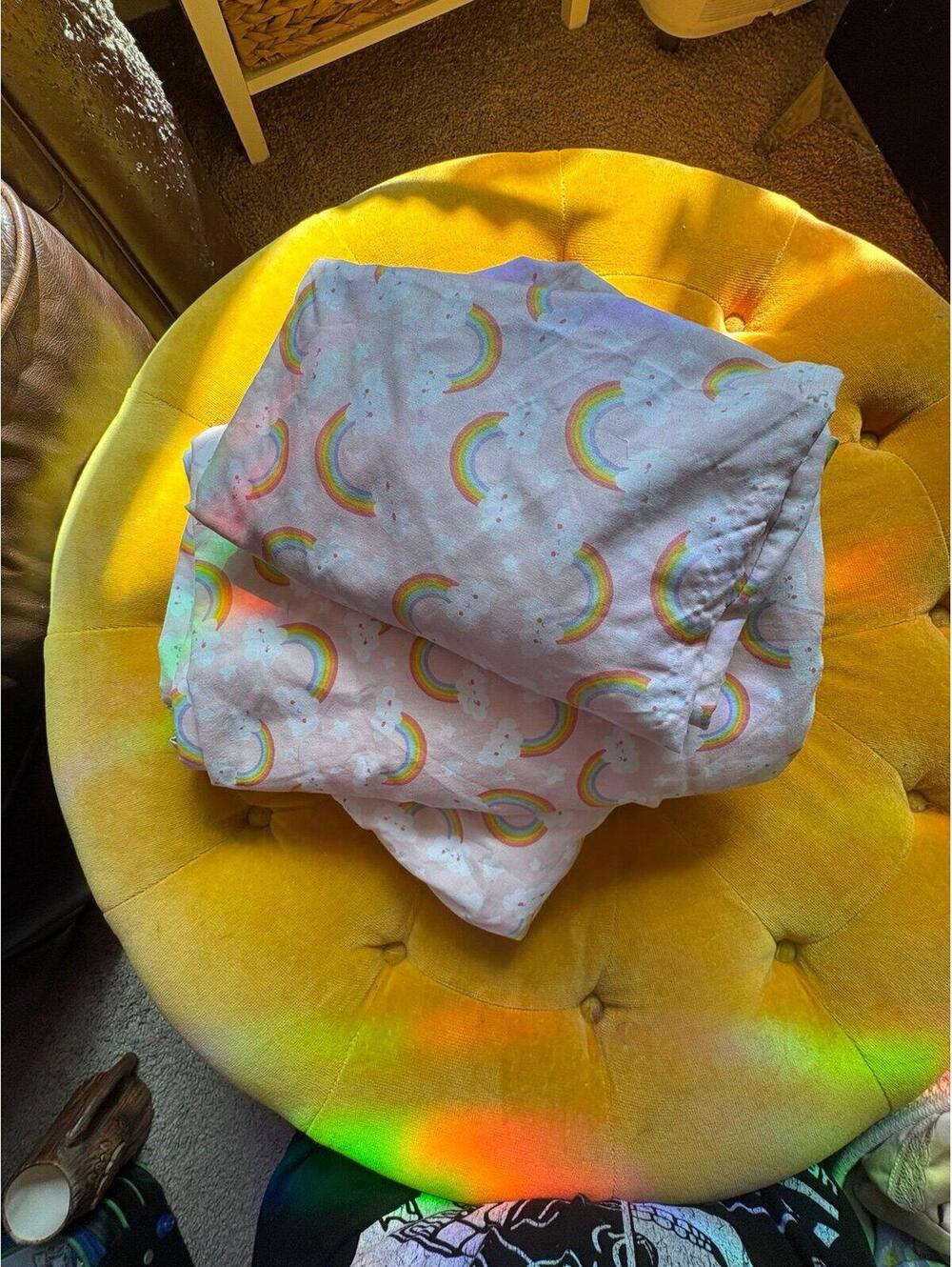 Rainbow twin sheet set